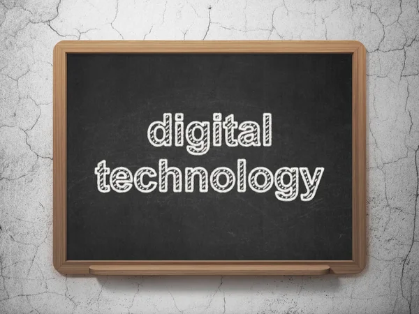 Concepto de datos: Tecnología digital sobre fondo de pizarra — Foto de Stock