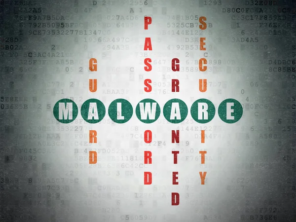 Privacy concept: Malware in Crossword Puzzle — Stock Photo, Image