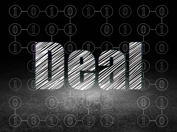 Business concept: Deal in grunge dark room — Stock Photo, Image