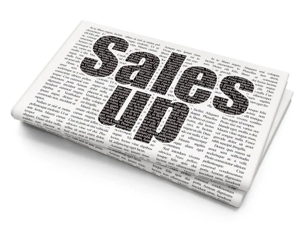 Marketing concept: Sales Up on Newspaper background — Stock Photo, Image