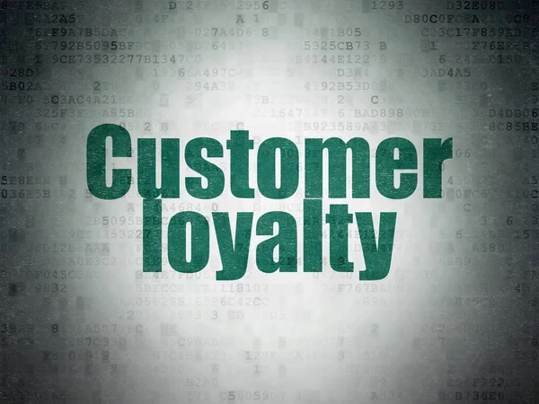 Advertising concept: Customer Loyalty on Digital Data Paper background — Stock Photo, Image