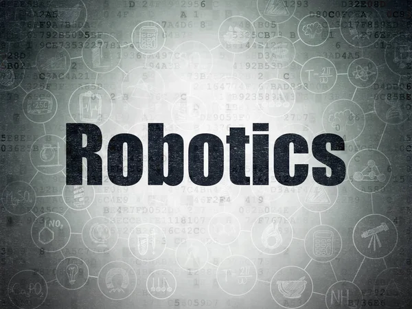 Wissenschaftskonzept: Robotik auf digitalem Datenpapier — Stockfoto