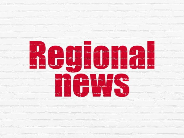 Concepto de noticias: Regional News on wall background — Foto de Stock