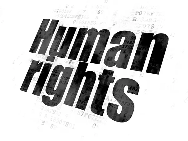 Koncepcji politycznej: praw człowieka, na tle Digital — Zdjęcie stockowe