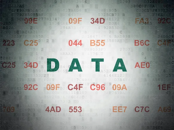 Concepto de datos: datos sobre el fondo del documento de datos digitales — Foto de Stock