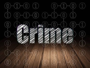 Gizlilik kavramı: grunge karanlık odada suç