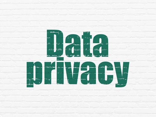 隐私权的概念︰ 数据隐私上的背景墙上 — 图库照片