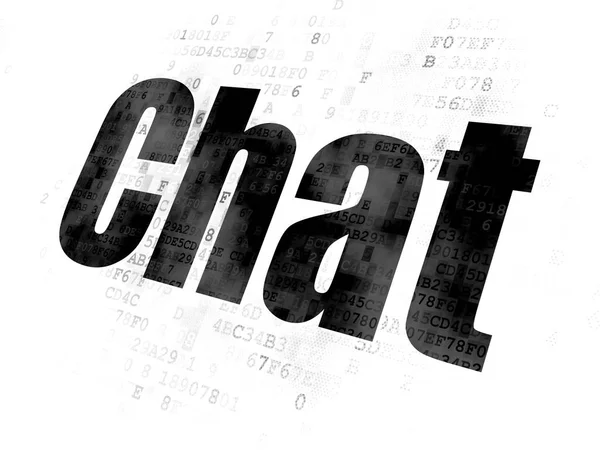 Web ontwerpconcept: Chat op digitale achtergrond — Stockfoto