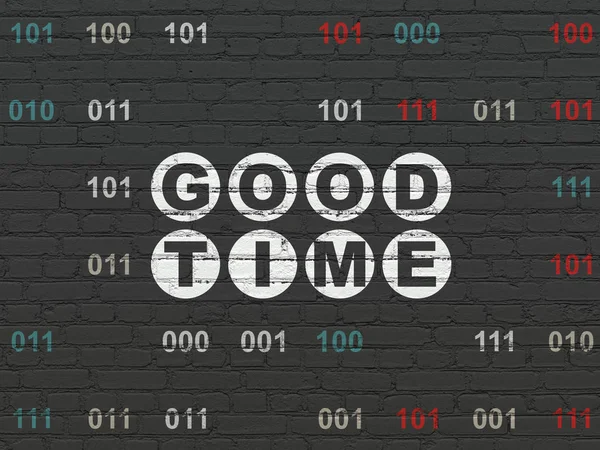 Timeline concept: Good Time on wall background — Stock Photo, Image