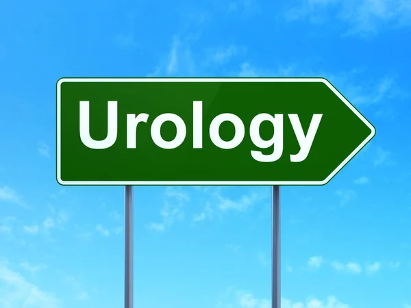 Conceito de medicina: Urologia em fundo sinal de estrada — Fotografia de Stock