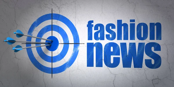 News concept: target e Fashion News sullo sfondo del muro — Foto Stock