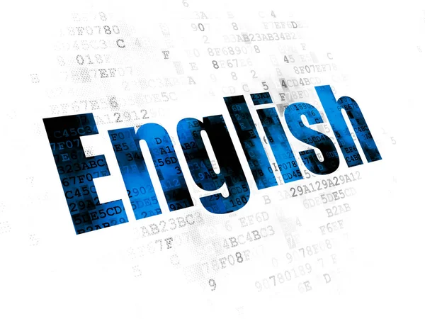 Conceito de educação: Inglês sobre fundo digital — Fotografia de Stock