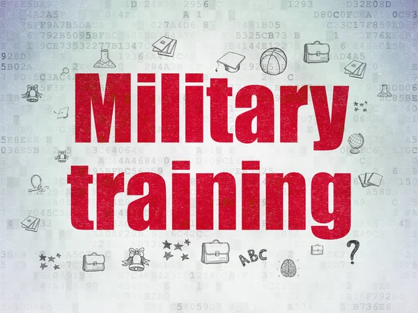 Eğitim kavramı: dijital veri kağıt arka plan üzerinde askeri eğitim — Stok fotoğraf