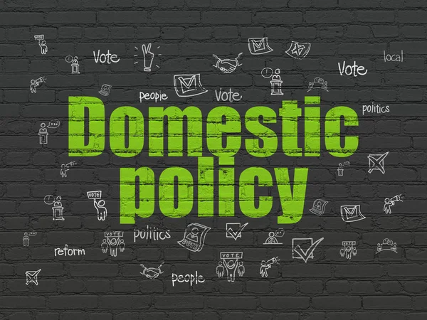 Political concept: Domestic Policy on wall background