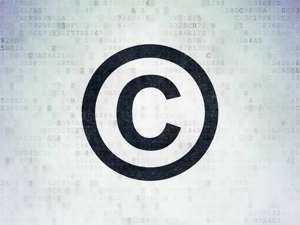 Rechtskonzept: Urheberrecht auf digitalem Datenpapier — Stockfoto