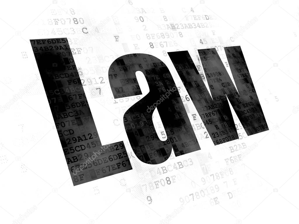 Law concept: Law on Digital background