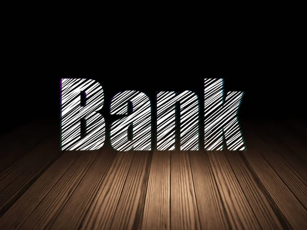 Pengar koncept: Bank i grunge mörkt rum — Stockfoto