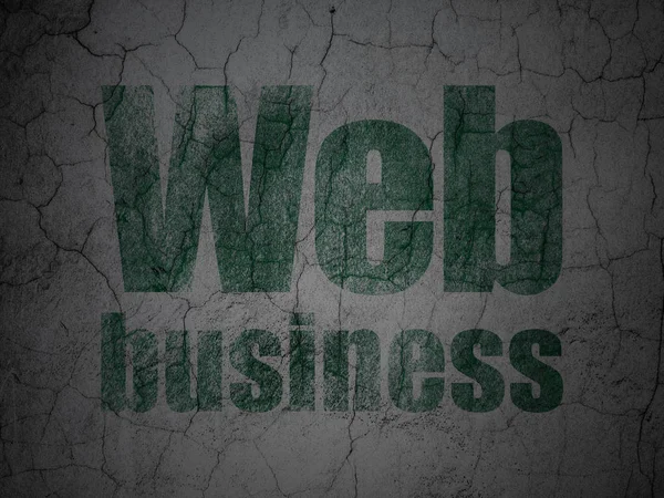 Koncepcja rozwoju internetowych: www biznes na tle ściany grunge — Zdjęcie stockowe