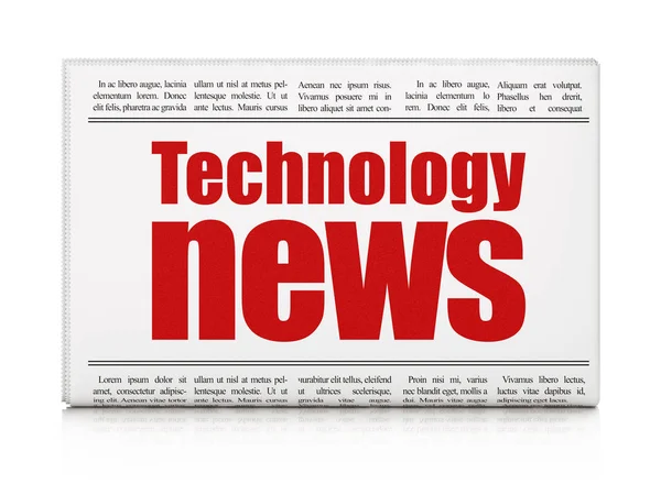 News concept: titolo del giornale Technology News — Foto Stock