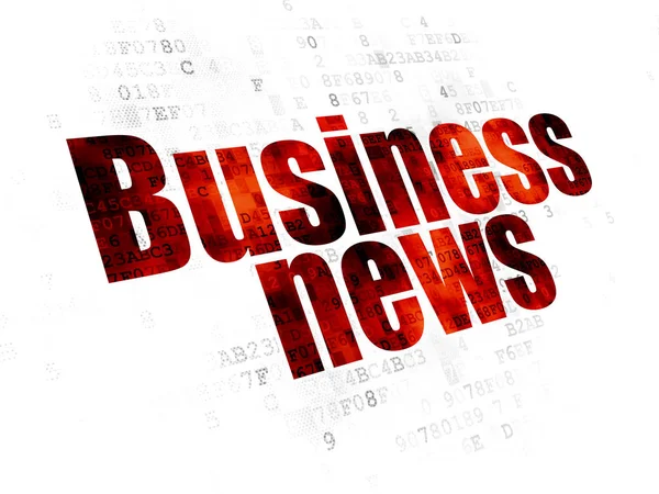 Nieuws begrip: Business News op digitale achtergrond — Stockfoto