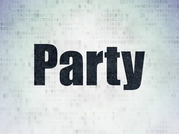 Entertainment, concept: Party on Digital Data Paper background — Stock Photo, Image