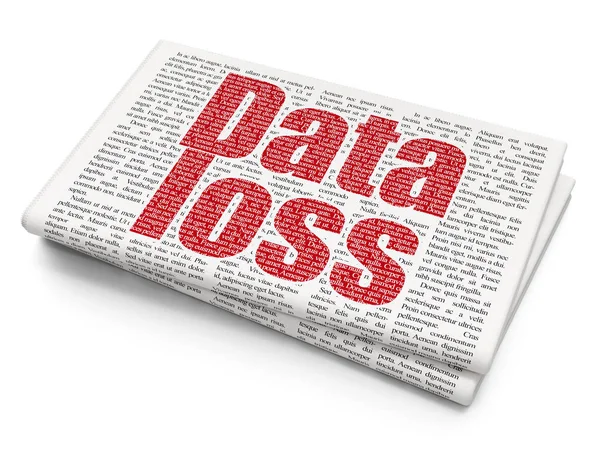 Data koncept: dataförlust på tidningen bakgrund — Stockfoto