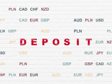 Para birimi kavramı: duvar arka plan mevduat