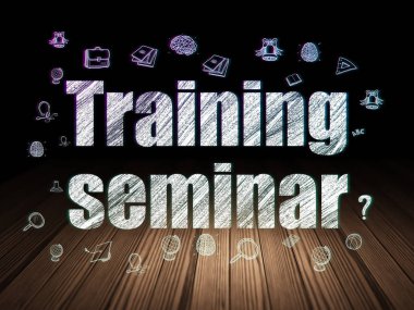 Eğitim kavramı: grunge karanlık odada Eğitim Semineri
