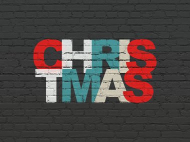 Tatil kavramı: Noel duvar arka plan üzerinde