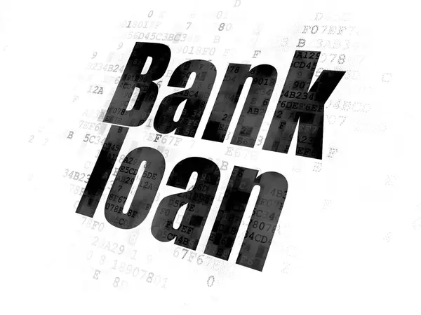 お金の概念: デジタル背景に銀行ローン — ストック写真