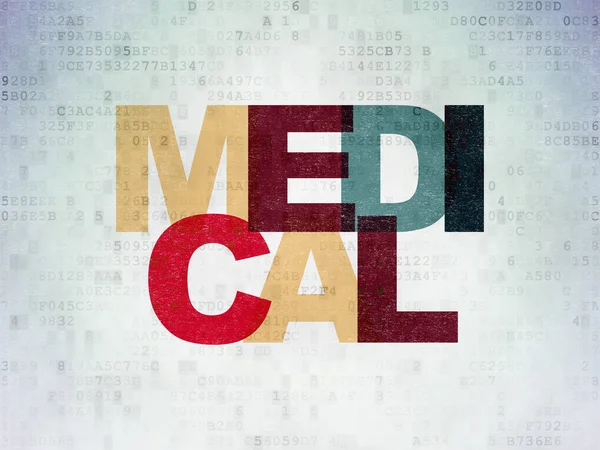 Concept van de geneeskunde: medische op digitale Data-Paper achtergrond — Stockfoto