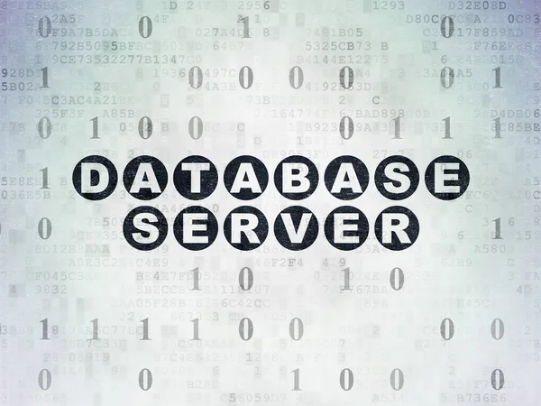 Konsep perangkat lunak: Database Server pada latar belakang Kertas Data Digital — Stok Foto