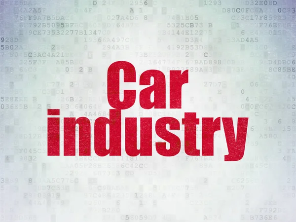 Manufacuring concept: Car Industry on Digital Data Paper background — Stock Photo, Image