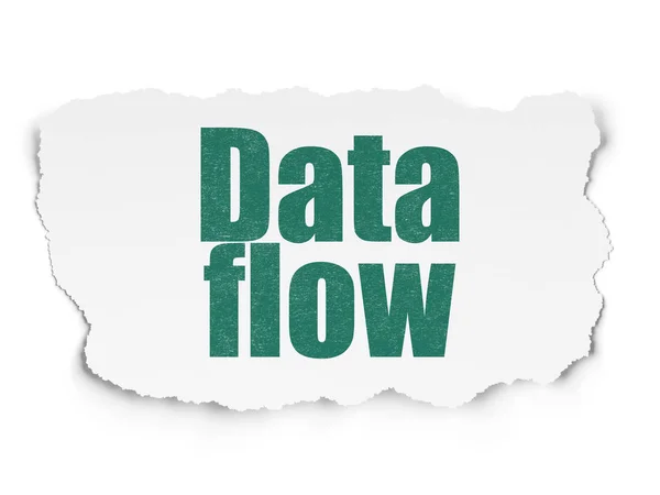 Conceito de informação: fluxo de dados no fundo do papel rasgado — Fotografia de Stock