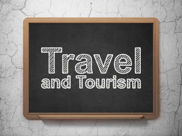 Travel concept: reizen en toerisme op schoolbord achtergrond — Stockfoto