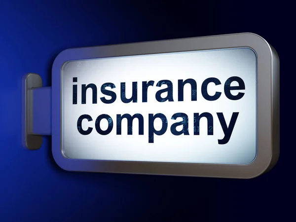 保険の概念: ビルボードの背景に保険会社 — ストック写真