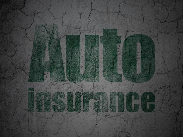 Versicherungskonzept: Autoversicherung vor Grunge-Hintergrund — Stockfoto