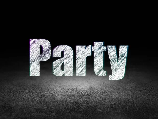 Holiday koncept: Party i grunge mörkt rum — Stockfoto