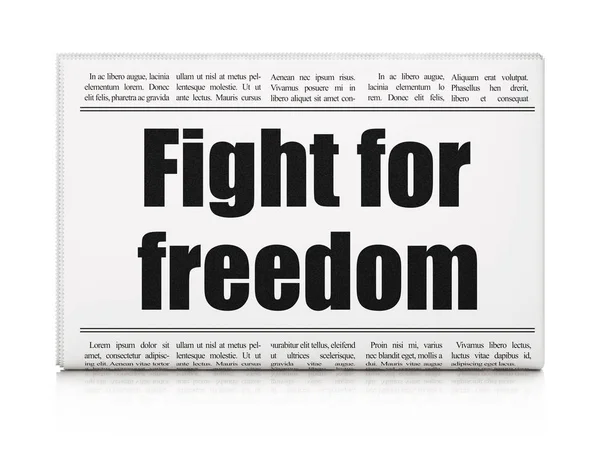 政治的な概念: 自由のための戦いの新聞の見出し — ストック写真