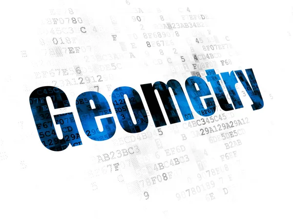 Concetto di istruzione: Geometria su sfondo digitale — Foto Stock