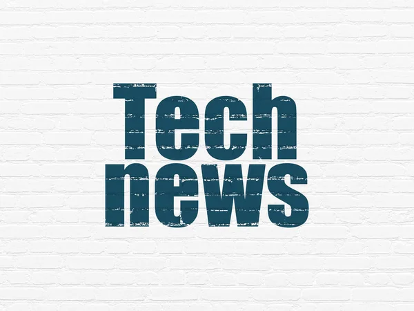 News concept: Tech News sullo sfondo della parete — Foto Stock