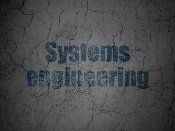 Concepto científico: Ingeniería de sistemas en fondo de pared grunge —  Fotos de Stock