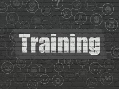 Kavram öğrenme: duvar arka plan üzerinde eğitim