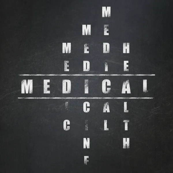 Koncepcja zdrowia: medyczne w krzyżówka — Zdjęcie stockowe