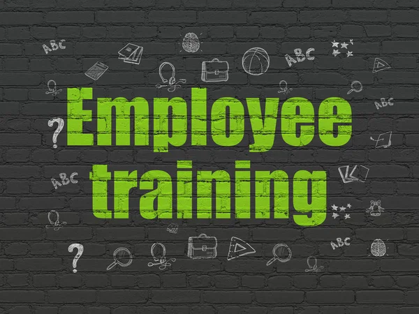 Learning concept: Employee Training on wall background — Stock Photo, Image