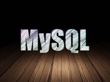 Programlama kavramı: Mysql grunge karanlık odada