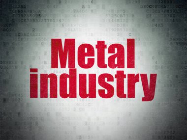 Manufacuring kavramı: dijital veri kağıt arka plan üzerinde Demir Çelik Metal Sanayi