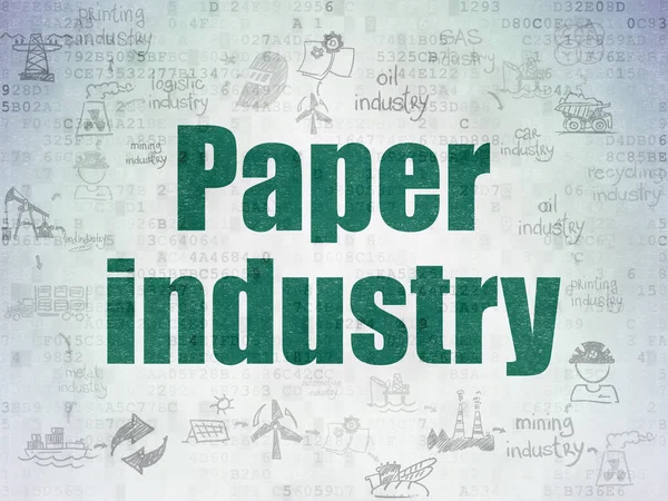 Koncepce oboru: papírenský průmysl na digitální Data papírové pozadí — Stock fotografie