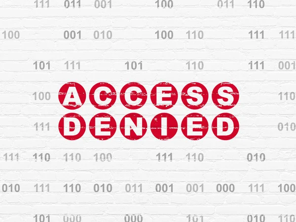 Security concept: Access Denied on wall background