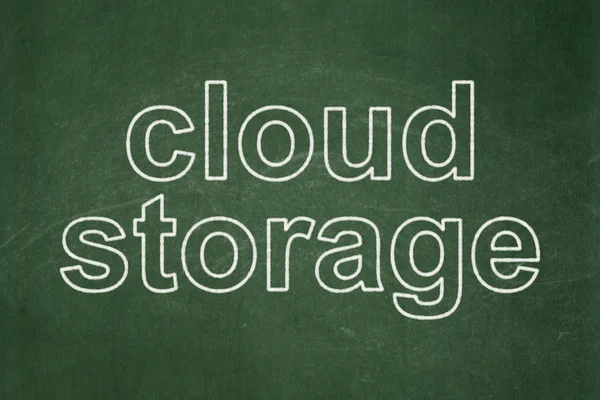 Protection concept: Cloud Storage on chalkboard background — Stock Photo, Image